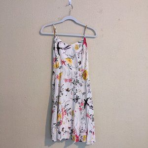 Old Navy white floral cami dress with birds - Sz M